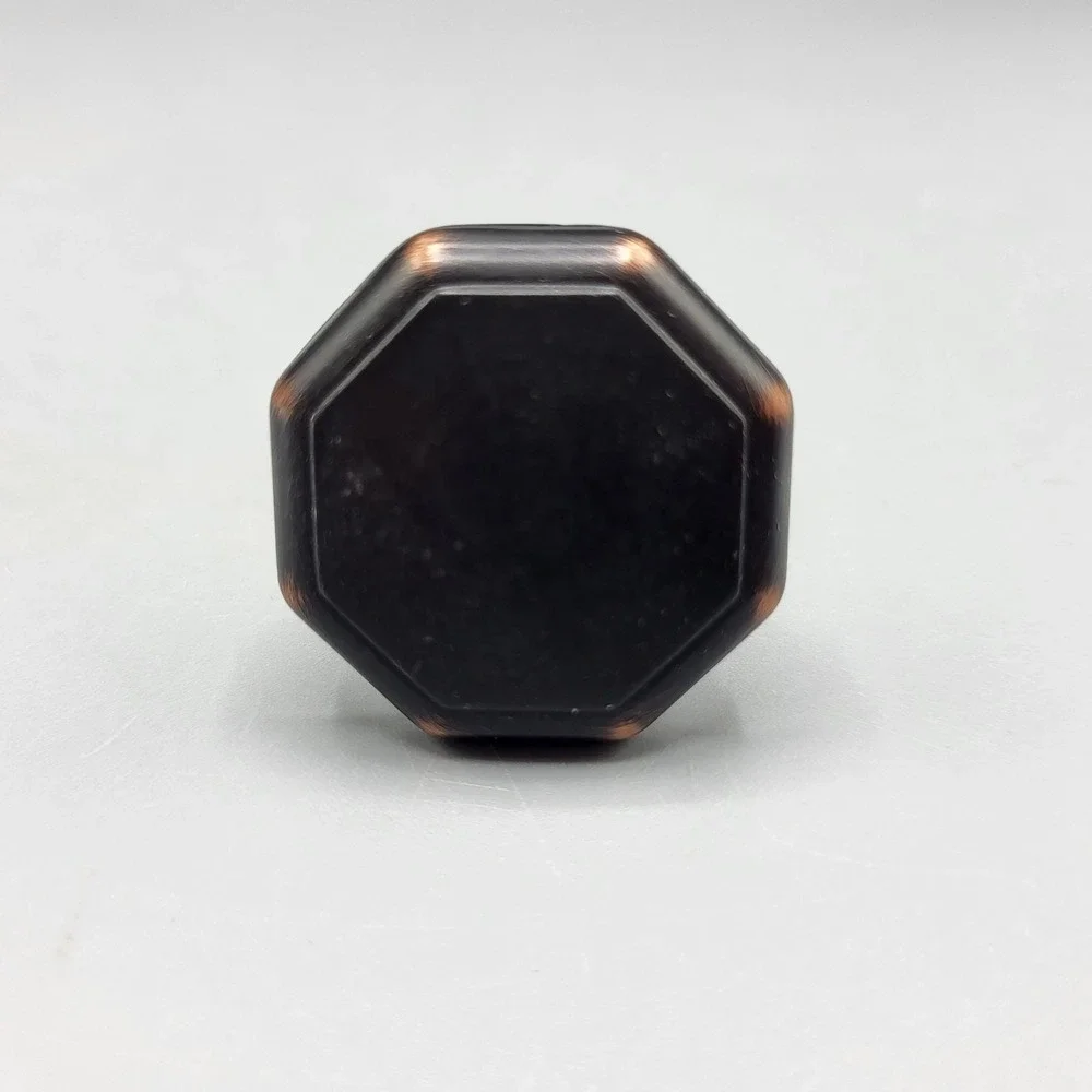 13 Octagonal Cabinet Knobs Oil Rubbed Bronze Finish For Drawers & Doors